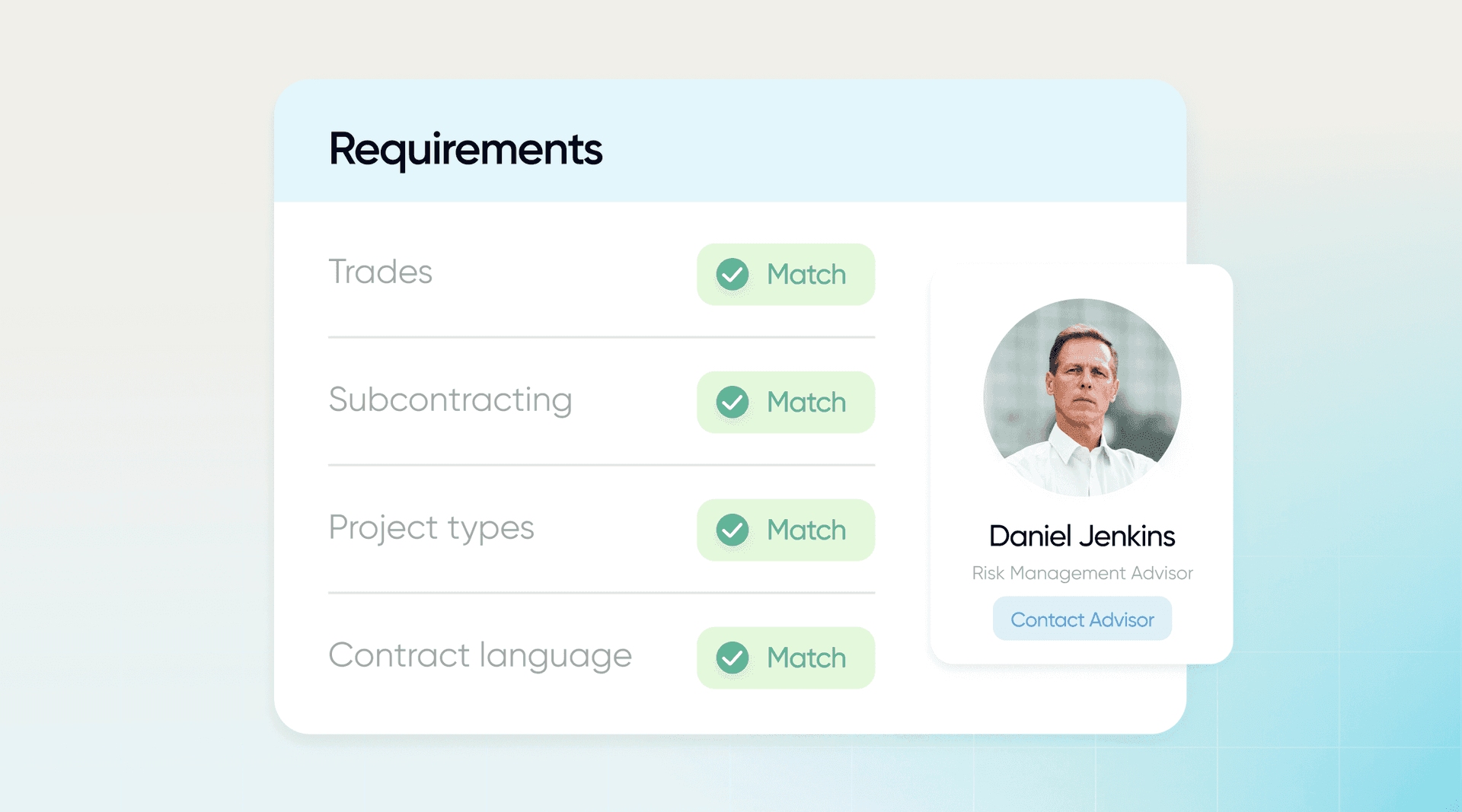 Graphic depicting construction insurance requirements.