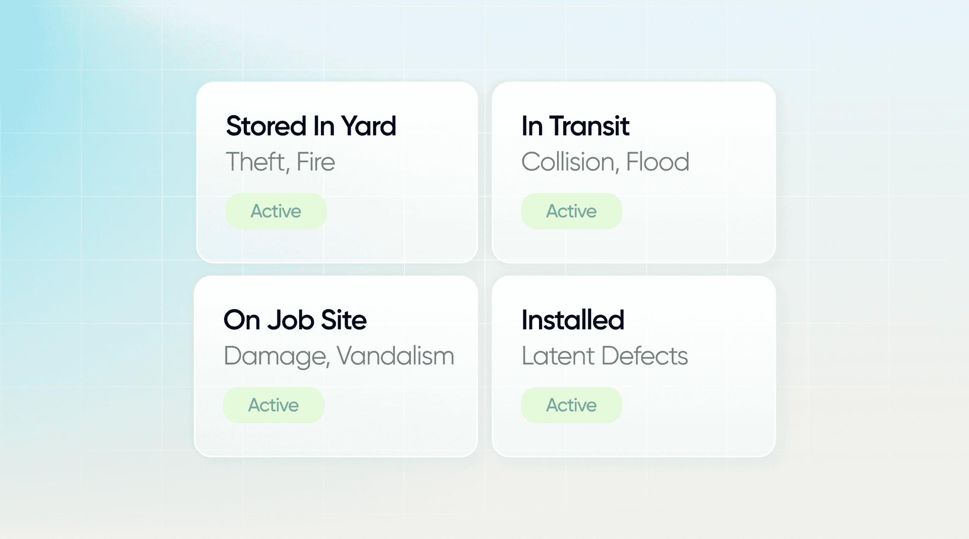 UI depicting different coverage scenarios.