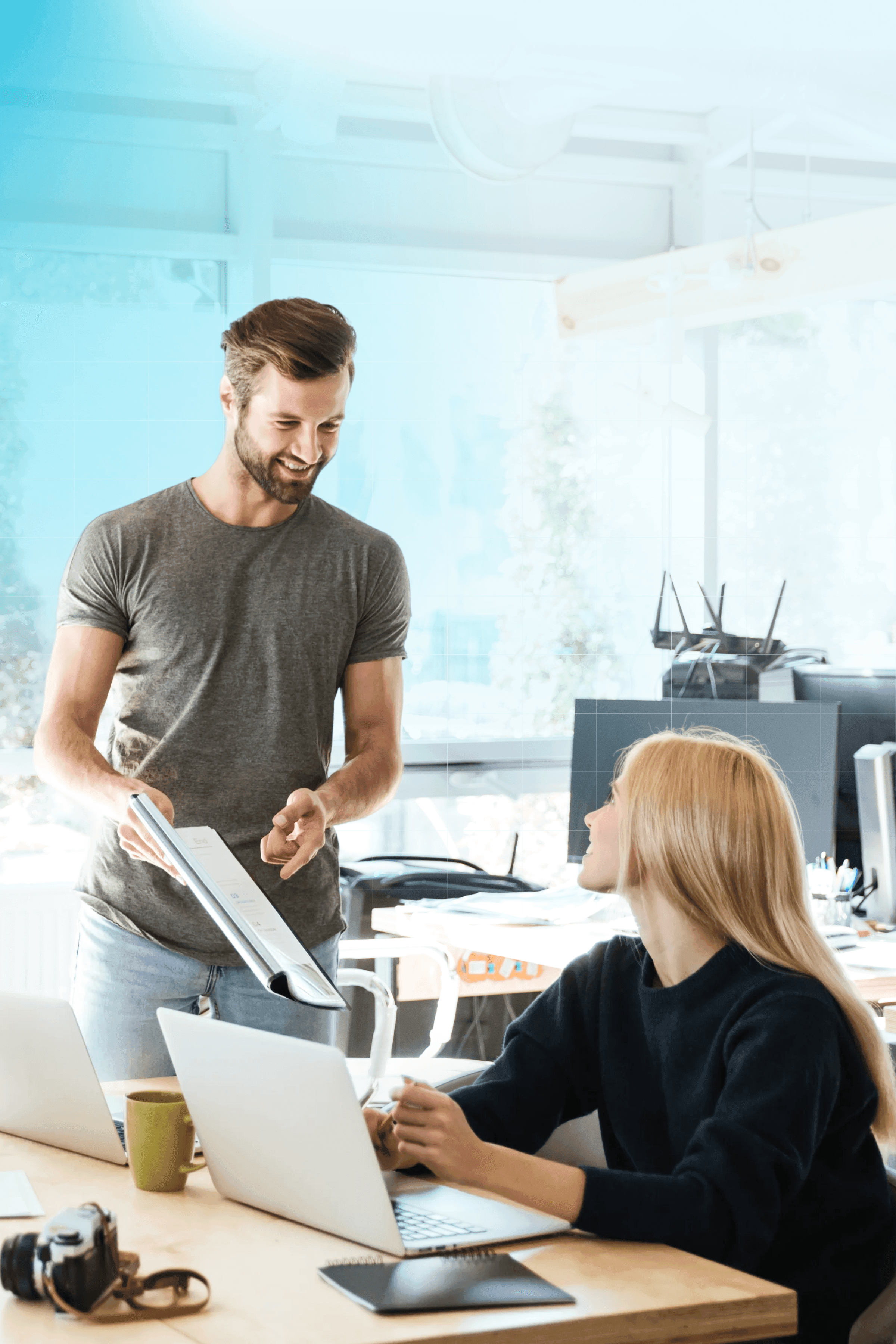 Business owners discussing policy.